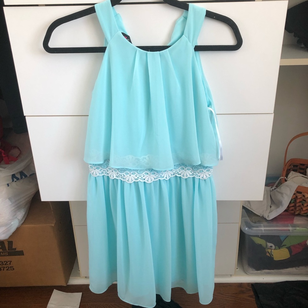 Light Teal Turquoise Girl’s Dress